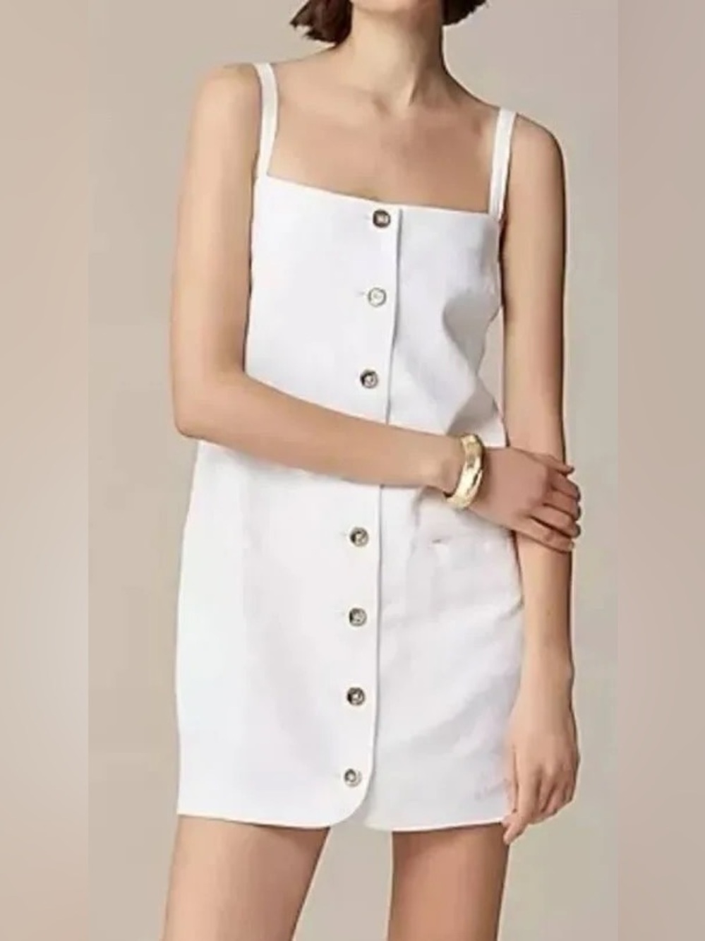 NWT Jcrew Claudia Dress - White Small Tall